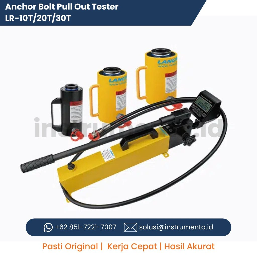 Distributor Anchor Bolt Pull Out Tester LANGRY LR-10T 20T 30T Alat Uji Tarik Anchor Bolt dan Fastener
